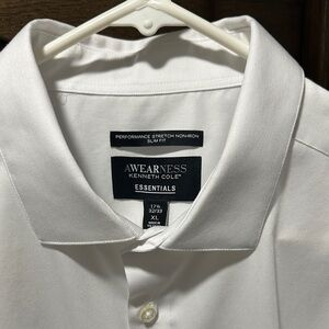 Kenneth Cole Men's White Slim Fit Dress Shirt